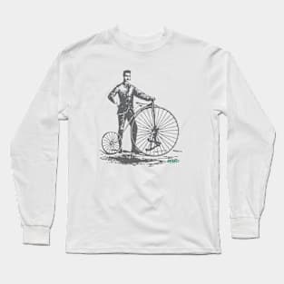 Bicycle-Green-Retro Long Sleeve T-Shirt